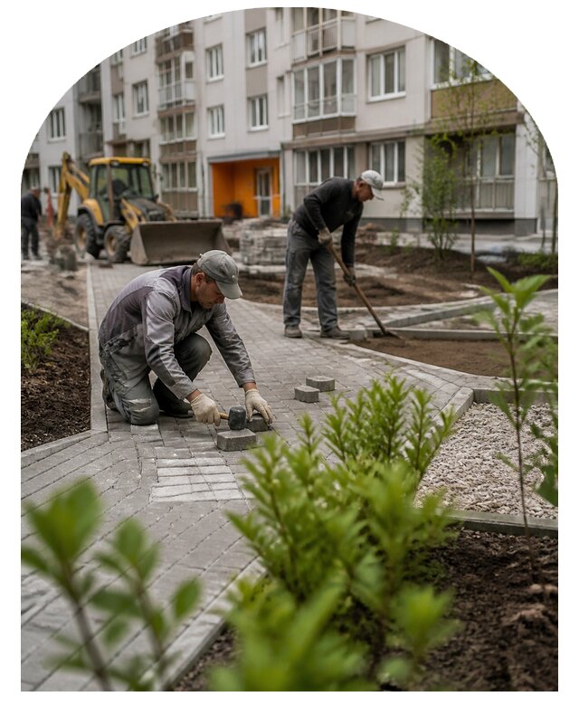 Благоустройство двора многоквартирного дома в Нальчике